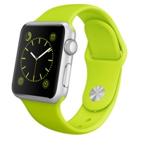 Apple Watch Sport 38mm Silver Aluminum with Green Sport Band (130–200mm) (MJ2U2)