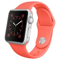 Apple Watch Sport 38mm Silver Aluminum with Pink Sport Band (130–200mm) (MJ2W2)