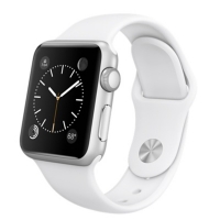 Apple Watch Sport 38mm Silver Aluminum with White Sport Band (130–200mm) (MJ2T2)